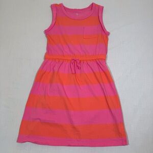GAP Pink and Orange Striped Casual Kids Dress